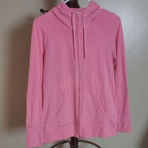 Danskin Now Light Pink Full-Zip Hooded Jacket